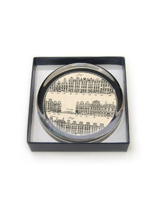 Paperweight, Ø85 mm, Amsterdam Canal Houses
