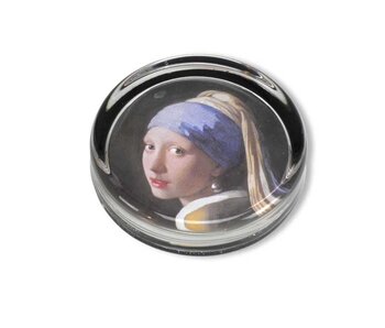 Presse-papier, Ø 85 mm , Meisje met de parel, Vermeer