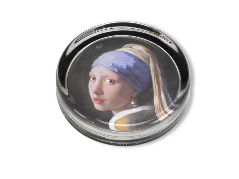 Presse-papier, Ø 85 mm , Meisje met de parel, Vermeer