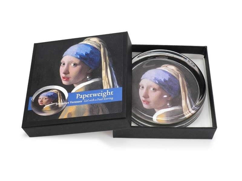 Presse-papier, Ø 85 mm, Fille avec une boucle d'oreille perle, Vermeer