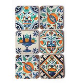 Dessous de verre, Delft Carrelage polychrome Fleurs, Fruits