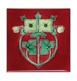 Kühlschrankmagnet, Jugendstilfliese, Blume, Engel 1904 Kühlschrankmagnet, Jugendstilfliese, Blume, Engel 1904