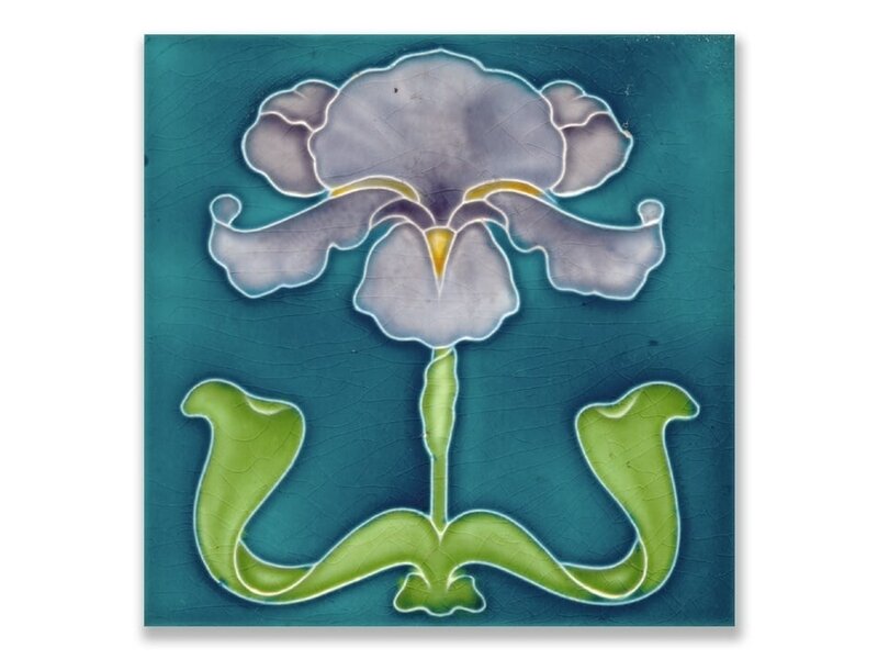 Carte postale, Art Nouveau, Iris violet