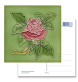 Postkarte, Jugendstil, stieg in grün