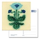 Postcard, Art Nouveau, Blue flower