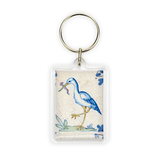 Schlüsselbund, Delfter blaue Fliese, Storch Schlüsselbund, Delfter blaue Fliese, Storch