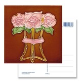 Ansichtkaart, Art Nouveau, Drie roosjes