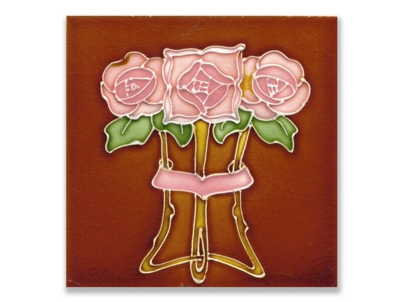 Postcard, Art Nouveau, Three roses