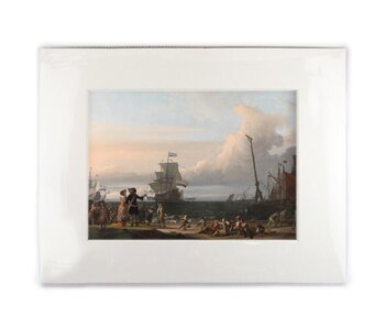 Marie-Louise avec reproduction, XL, navires hollandais dans les rues de Texel, Bakhuysen