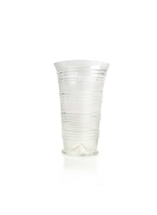Glass tapeworm cup, 15 cm, clear