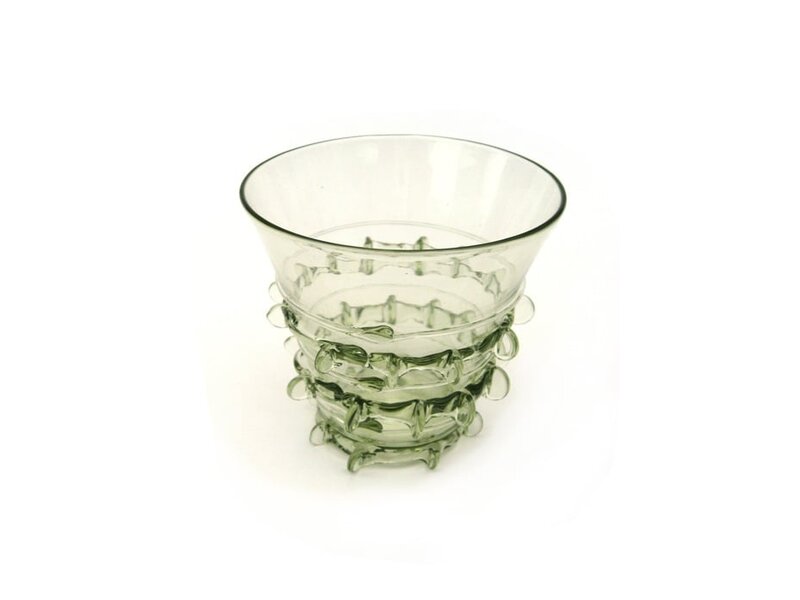 Historisch glas, Berkemeier, 7 cm, groen
