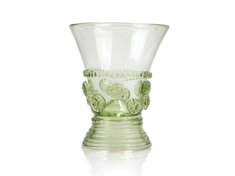 Glas, Berkemeier, noppen 9 cm, groen
