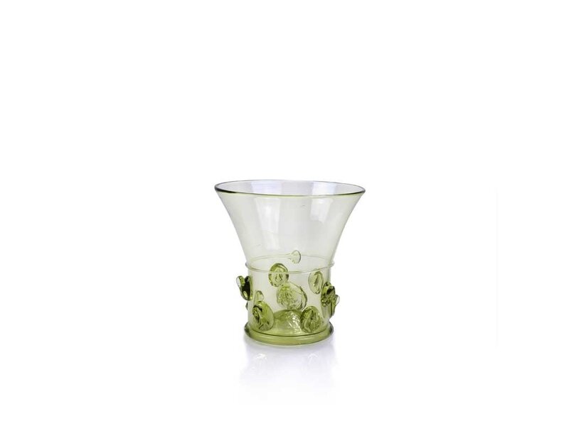 Verre, Berkemeier, bouton vertébral 9 cm, vert