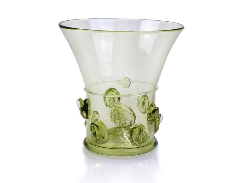 Verre, Berkemeier, bouton vertébral 9 cm, vert