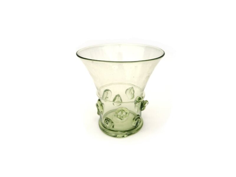 Verre, Berkemeier, bouton vertébral 9 cm, vert