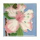 Fridge Magnet, Art Nouveau Tile, Pink Water Lily