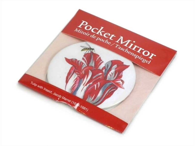 Spiegeltje,   Ø 80 mm, Tulp met Insect, Marrel