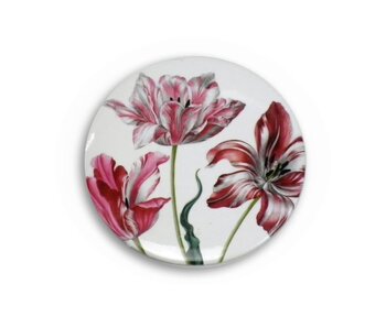 Spiegel, Ø 80 mm, drei Tulpen, Merian