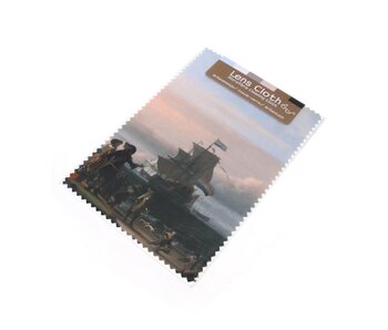 Lens cloth, 10 x 15 cm, Dutch ships on the roadstead of Texel