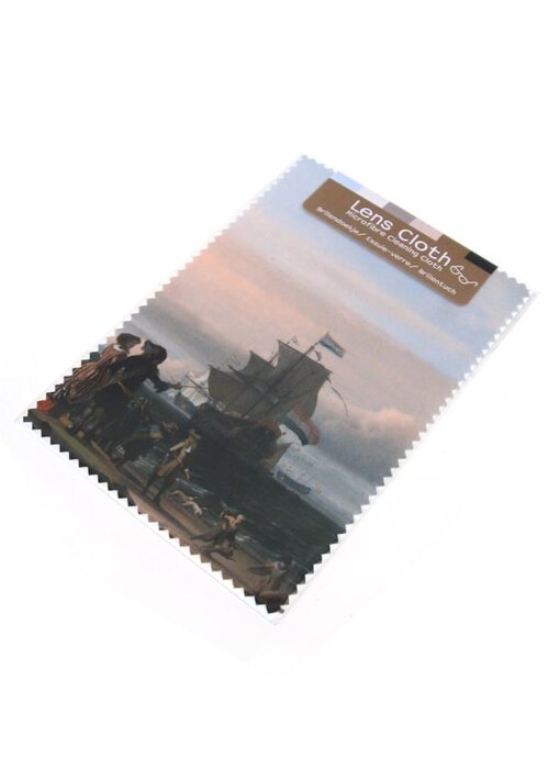 Tissu pour lentilles, 10 x 15 cm, navires néerlandais sur la rade de Texel