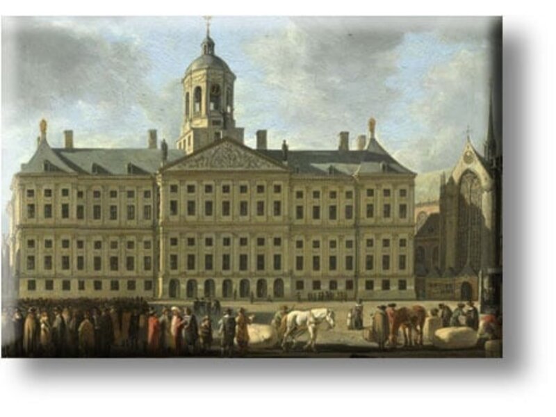 Fridge magnet, The City Hall on Dam Square, Berckheyde