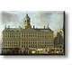 Aimant de réfrigérateur, l'hôtel de ville sur la place du Dam, Berckheyde