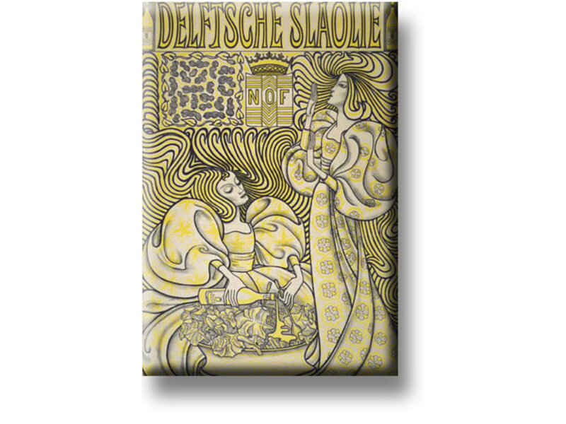 Aimant pour réfrigérateur, huile de salade de Delft, Toorop