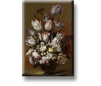 Aimant pour réfrigérateur, Nature morte aux fleurs, Bollongier