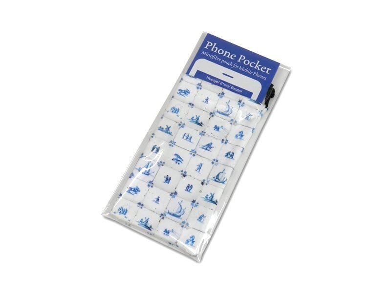 Phone Pocket, Delft Blue Tiles