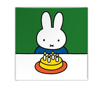 Aimant de réfrigérateur, Miffy avec gâteau