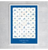 Poster, 50 x 70 cm, Delft blue tiles