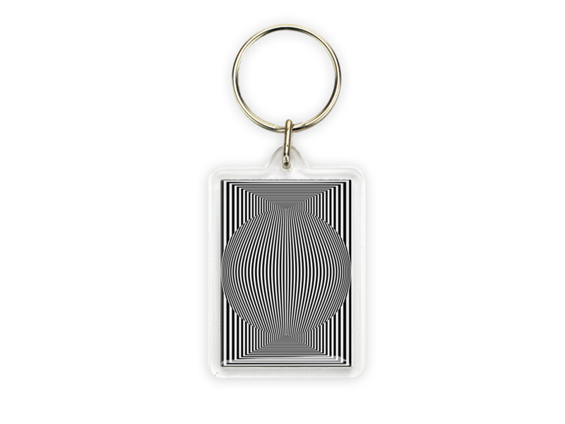 Llavero, arte óptico