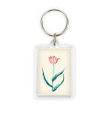 Sleutelhanger, Tulp met slak Sleutelhanger, Tulp met slak