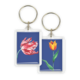 Sleutelhanger, Rood met gele tulp