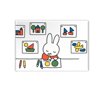 Kühlschrankmagnet, Miffy zeichnet