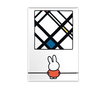 Magnet de réfrigérateur, Miffy avec Mondrian