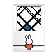 Magnet de réfrigérateur, Miffy avec Mondrian