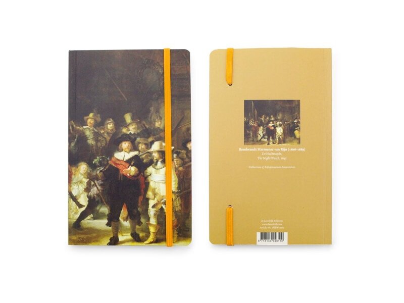 Cuaderno de tapa blanda A6, La guardia nocturna, Rembrandt