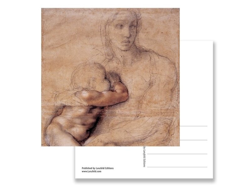 Postal, Madonna, Michelangelo, Madonna and Child 1520-25