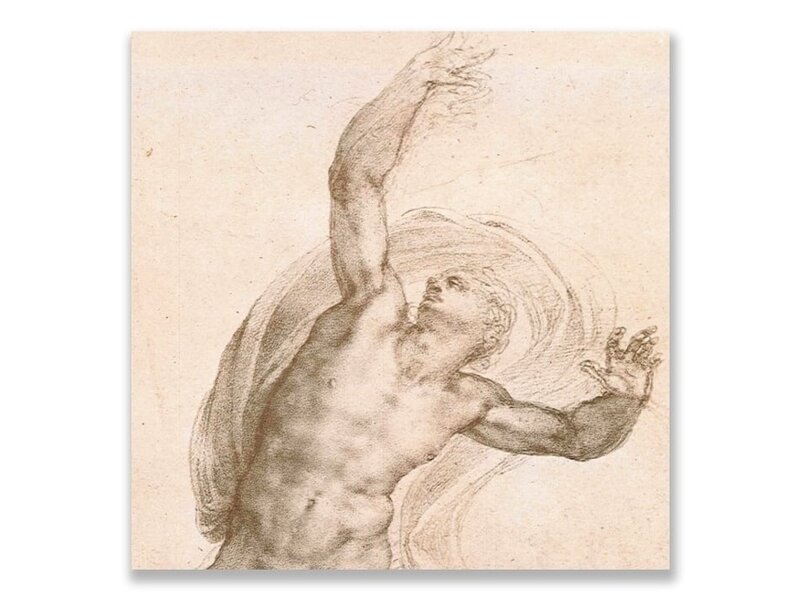 Postkarte, Der auferstandene Christus, Michelangelo, um 1532