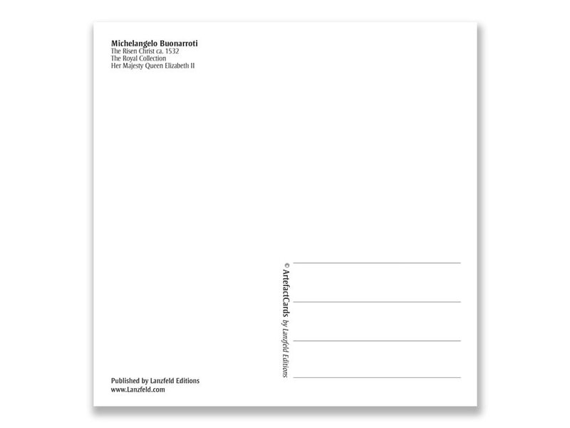 Postkarte, Der auferstandene Christus, Michelangelo, um 1532