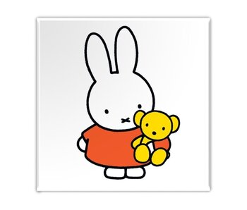 Aimant de réfrigérateur, Miffy avec ours en peluche