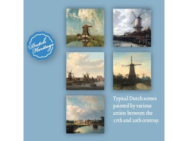 Kaartenmapje, Vierkant, Hollandse molens