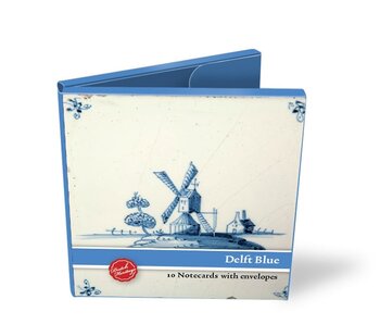 Cartera de tarjeta, cuadrada, azulejos azules de Delft