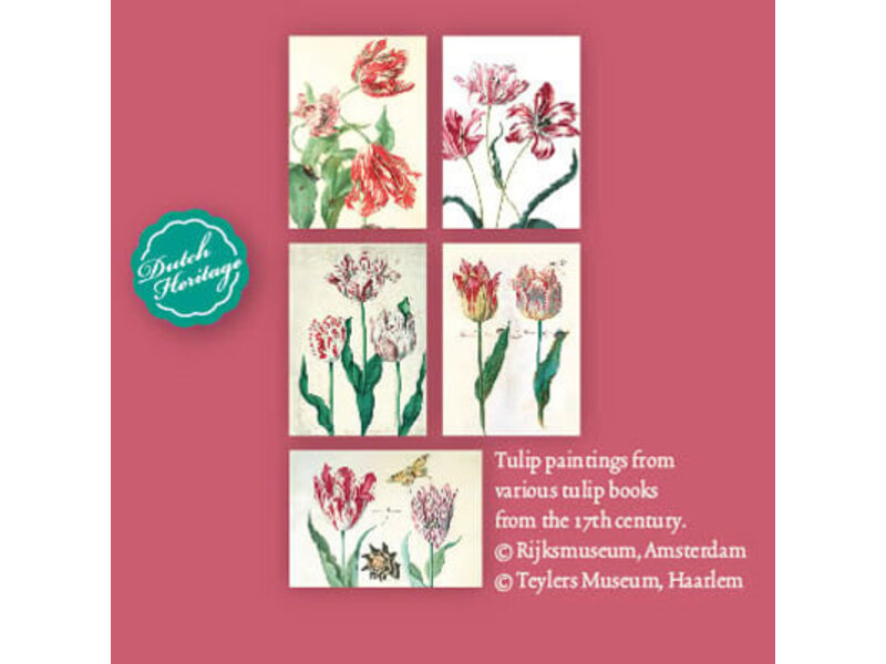 Card Wallet, Large, historicalal Tulips