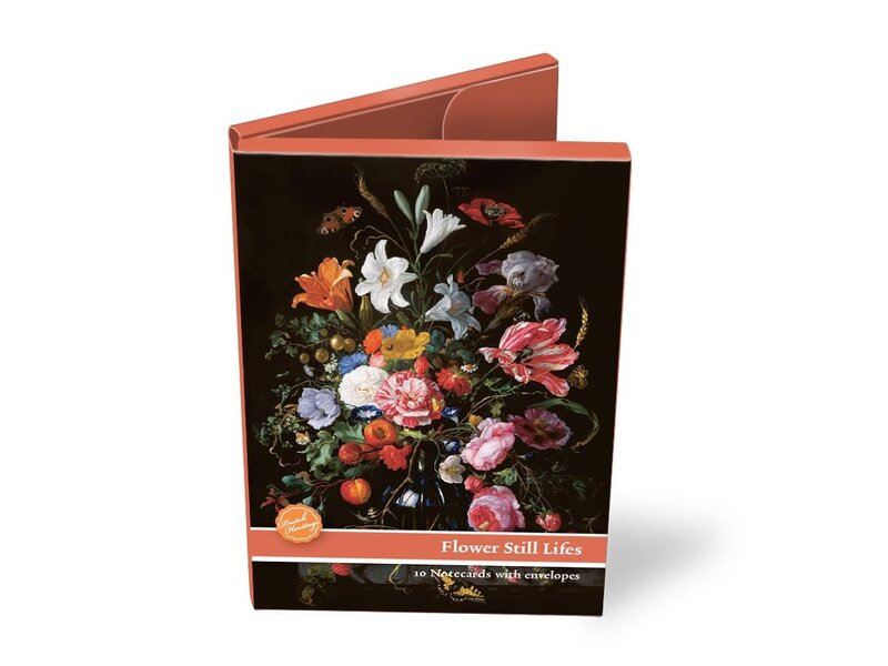 Kaartenmapje,  Groot, Stilleven met bloemen