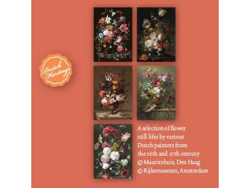 Kaartenmapje,  Groot, Stilleven met bloemen
