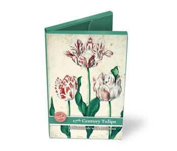 Kaartenmapje, set van 10 kaarten, 17de eeuwse tulpen