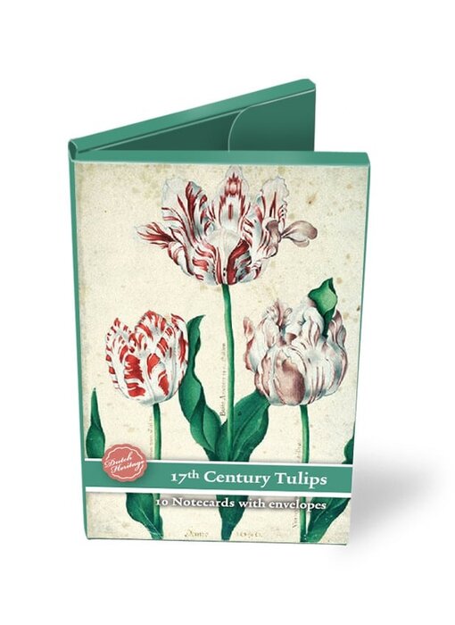 Kaartenmapje, set van 10 kaarten, 17de eeuwse tulpen