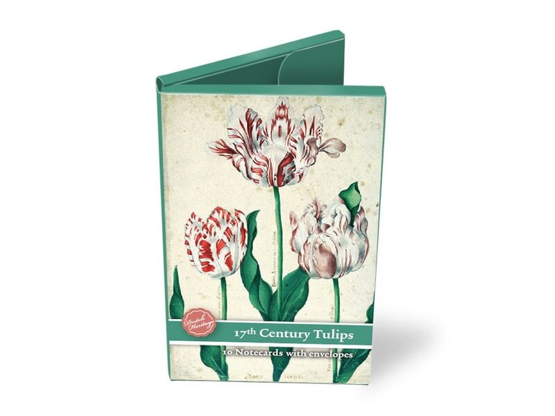 Kaartenmapje, set van 10 kaarten, 17de eeuwse tulpen